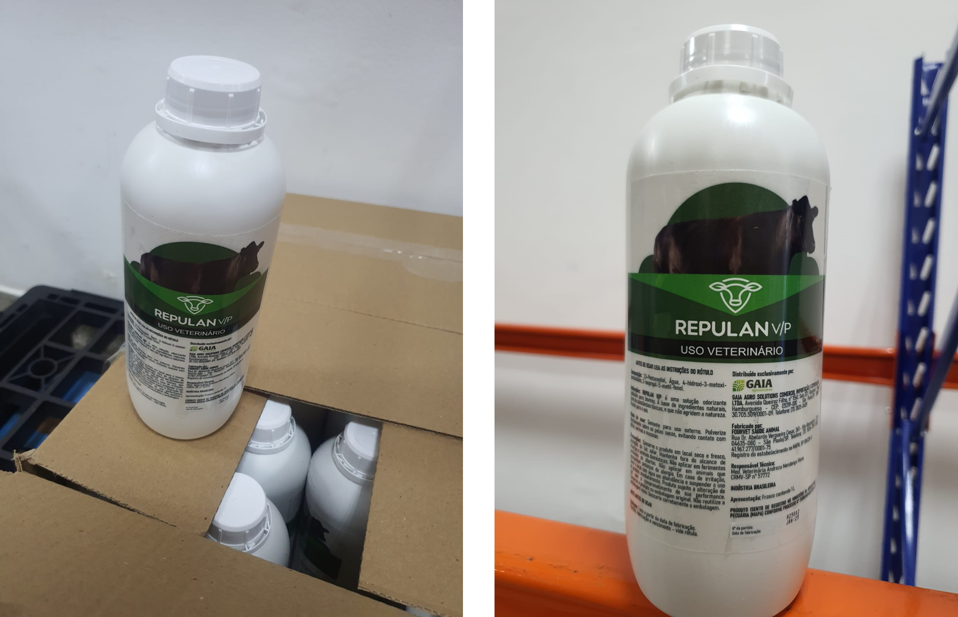 Repulan product in production packaging
